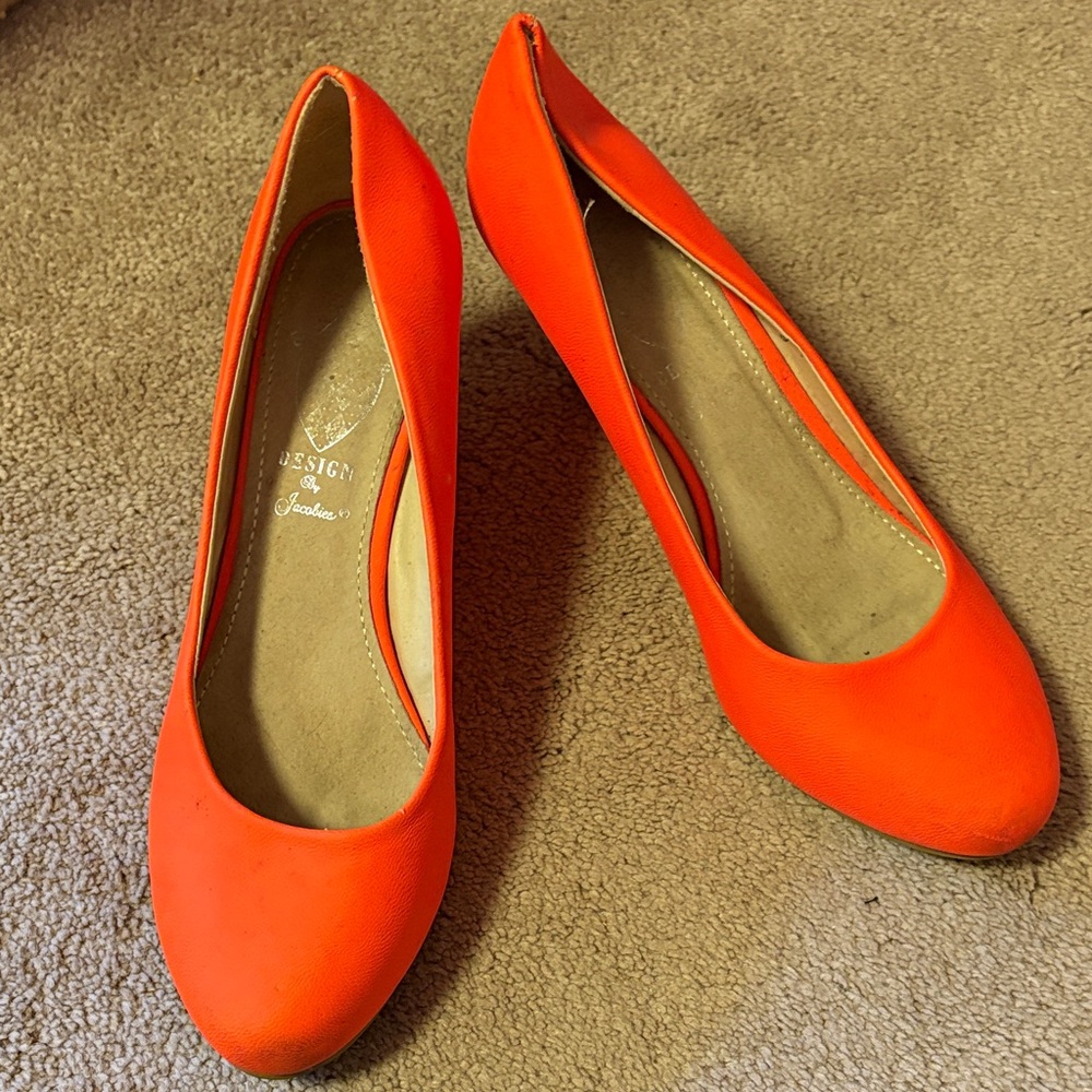 Bright Orange Heels